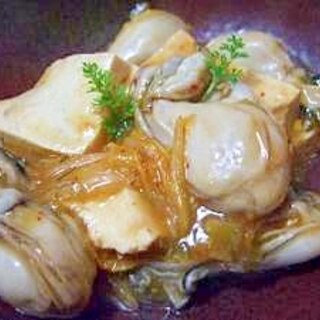 牡蠣と豆腐のキムチ煮